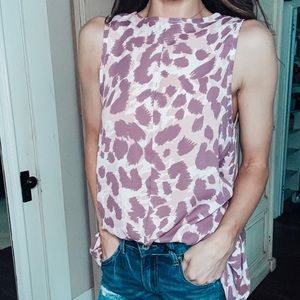 Leopard loose fit tank